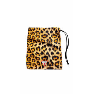 Guess Leopard Print Drawstring Pouch Mini Bag Logo Travel Cosmetic Case